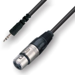 כבל 3.5 מ"מ ל-XLR נקבה 3 מ' Roxtone RACC420L3