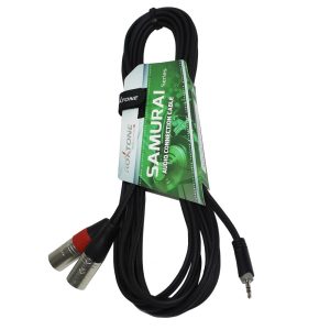 כבל 3.5 מ"מ ל-2×XLR 20 ס"מ Roxtone RAYC190L02