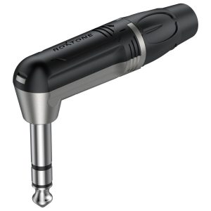 מחבר PL‏ 6.3 מ"מ סטריאו בזווית 90° Deluxe Roxtone RJ3RP-NN