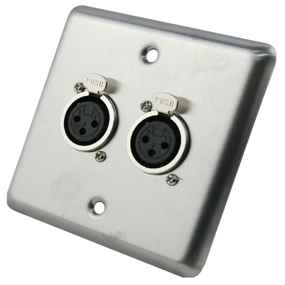 פאנל קיר עם 2 שקעי XLR Neutrik Roxtone RWPS006-SL