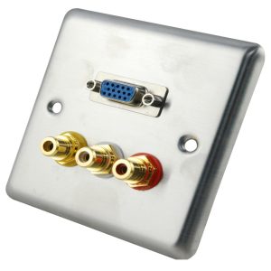 פאנל קיר VGA + 3×RCA Roxtone RWPS010-SL