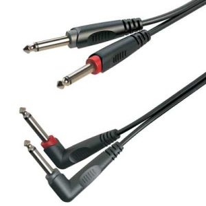 כבל כפול 2×PL ל-2×PL בזווית 90° 3 מ' Roxtone SACC120L3
