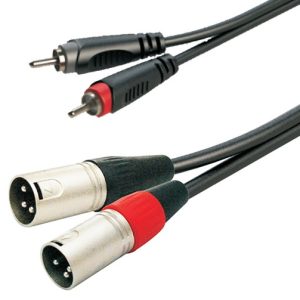 כבל 2×RCA ל-2×XLR 20 ס"מ Roxtone SACC190L02
