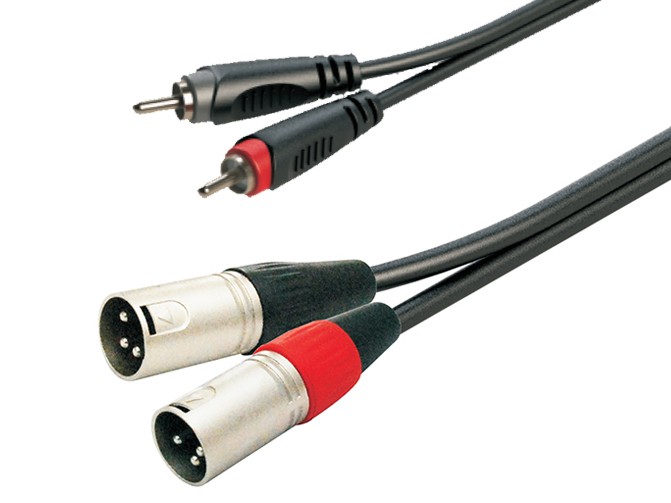 כבל 2×RCA ל-2×XLR 20 ס"מ Roxtone SACC190L02