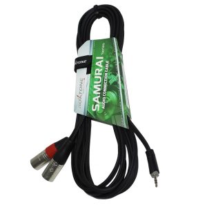 כבל 3.5 מ"מ ל-2×XLR 1 מ' Roxtone SAYC190L1
