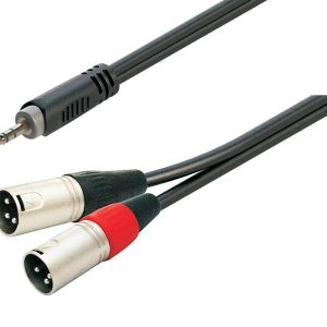 כבל 3.5 מ"מ ל-2×XLR 3 מ' Roxtone SAYC190L3