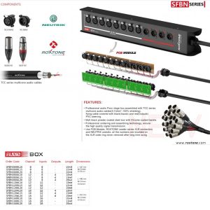 מולטיכבל 8/4 XLR עם פלור בוקס 20 מ' Roxtone SFBN0804L20