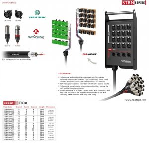 מולטיכבל 24/8 XLR עם סטייג' בוקס 30 מ' Roxtone STBN2408L30