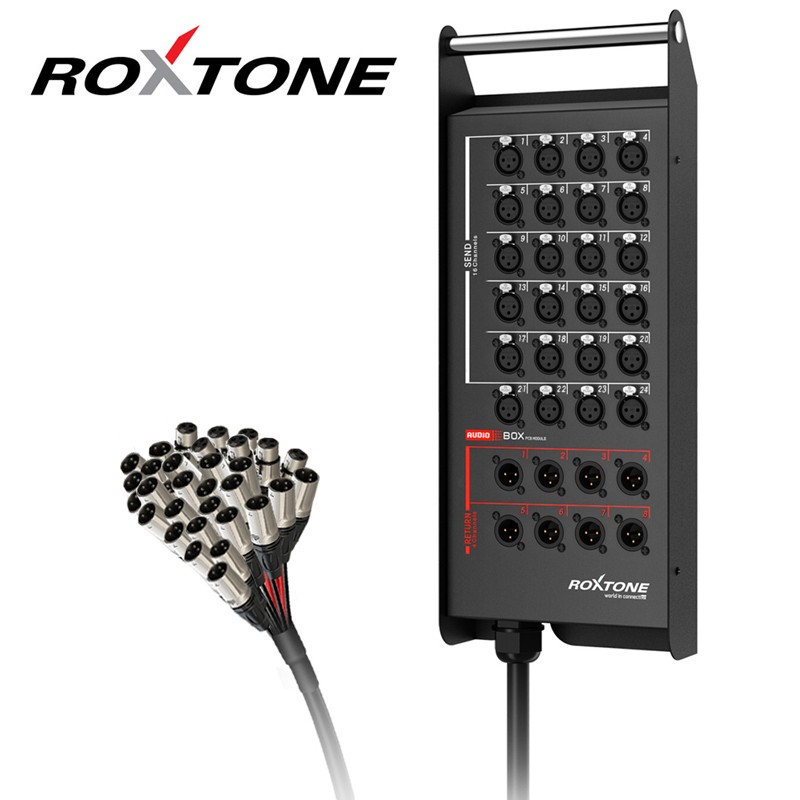 מולטיכבל 24/8 XLR עם סטייג' בוקס 50 מ' Roxtone STBN2408L50