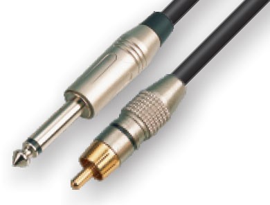 כבל RCA ל-PL 6.3 מ"מ 3 מ' Roxtone YCC029L3