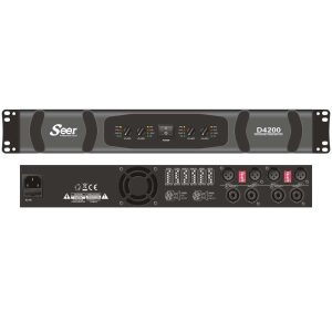 מגבר כוח דיגיטלי 4 ערוצים 4×200W @8Ω Seer D4200