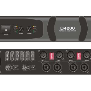 מגבר כוח דיגיטלי 4 ערוצים 4×200W @8Ω Seer D4200