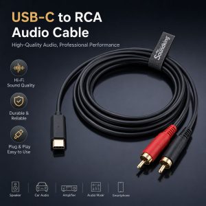 כבל USB-C ל-RCA 2 מ' SoundKing BUR001