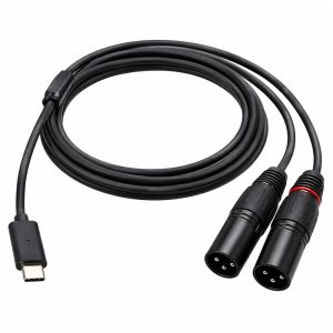 כבל USB-C ל-2×XLR 2 מ' SoundKing BUX001