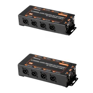סט סטייג' בוקס 4 ערוצים על כבל רשת CXA043 + CXA044 SoundKing CXA043-044