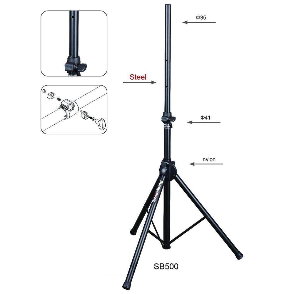 סטנד רמקול עם נעילה אוטומטית עד 45 ק"ג SoundKing SB500