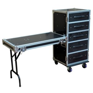 קייס DJ עם 5 מגירות ושולחן מתקפל Speed Case C 5-DRAWERS