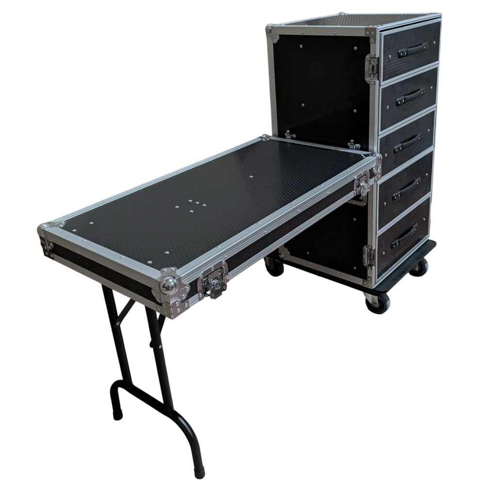 קייס DJ עם 5 מגירות ושולחן מתקפל Speed Case C 5-DRAWERS