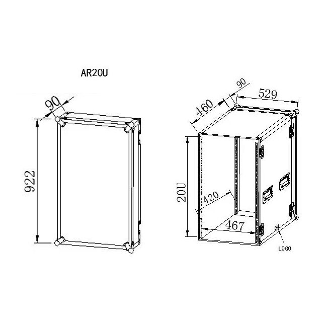 קייס ראק 20U Speed Case C AR20U (Flatpack)