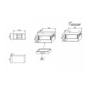 קייס ראק 2U עם מגירה למיקרופונים אלחוטיים Speed Case C FC-RC2U
