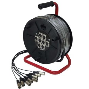 מולטיכבל 8 ערוצי XLR על גלגלת 25 מ' STAGE CORE 228-25m / 8Ch