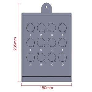 מולטיכבל 8/4 XLR עם קופסת מפצל 10 מ' STAGE CORE MC K12L10