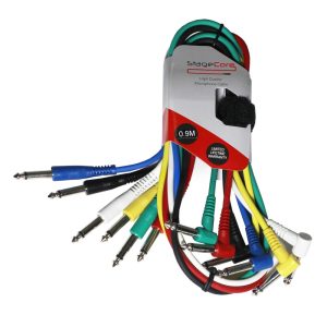 סט 6 כבלי PL מונו בזווית 90 ס"מ STAGE CORE PC002L09