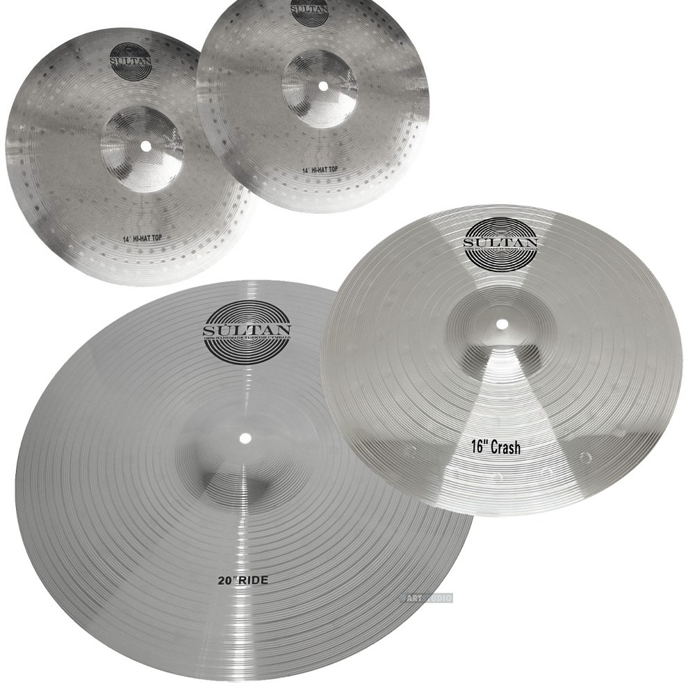 סט מצילות Hi-Hat 14", Crash 16", Ride 20" SULTAN SILVER SET-4