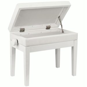 כסא פסנתר עם תא Tokai 03-WHT-302